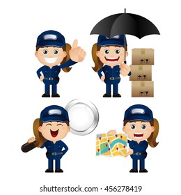 Cute Set - Set of delivery person
