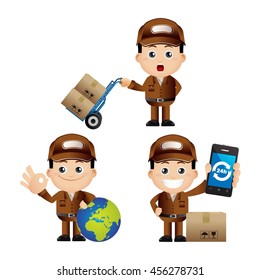 Cute Set - Set of delivery person