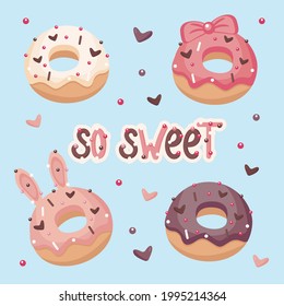 cute set of donuts. The lettering is so sweet.