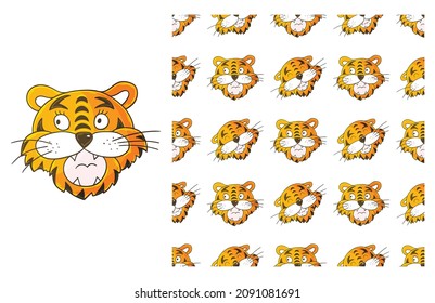 Cute Set of element and seamless pattern. Ideal for children's clothing