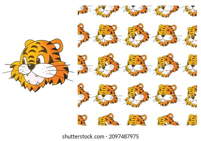 Cute Set of element and seamless pattern. Ideal for children's clothing