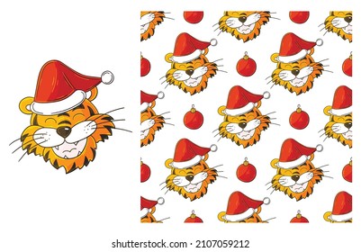 Cute Set of element and seamless pattern. Ideal for children's clothing