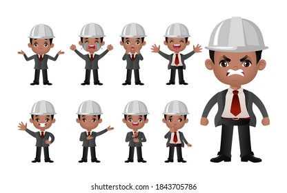 Cute Set - Set of engineer with different emotion