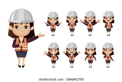 Cute Set - Set of engineer with different emotion