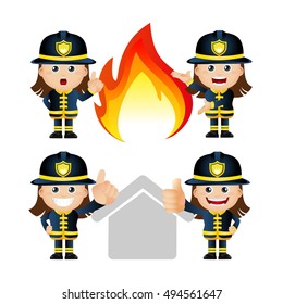 Cute Set - Set of firefighter