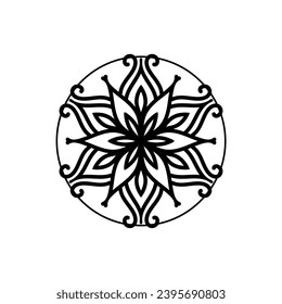 cute set of hand drawn Islamic mandala henna