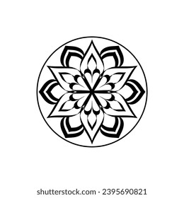 cute set of hand drawn Islamic mandala yoga
