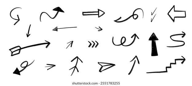 Cute set of hand-drawn arrows