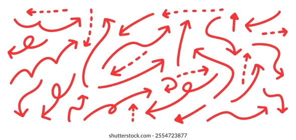Cute set of hand-drawn arrows