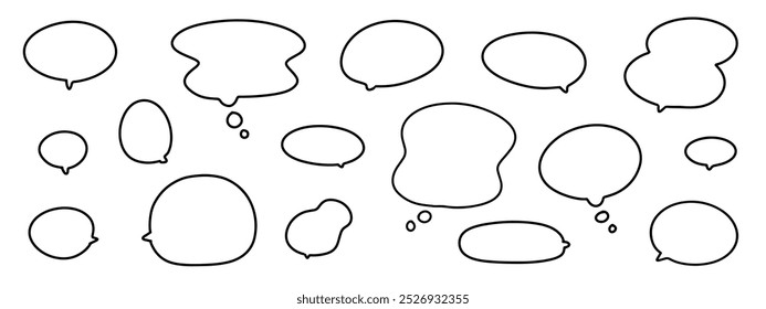 Cute set of handwritten balloons.