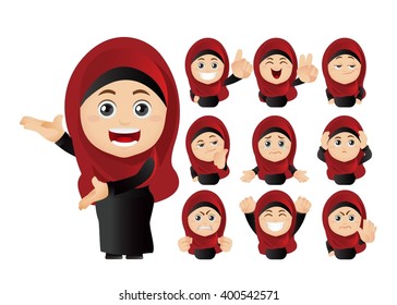 Cute Set of Islamic woman
