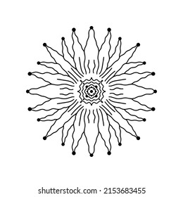 Cute set of isolated single flowers elements in doodle style for different types of decoration, postcards, stickers. 