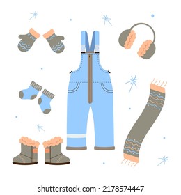 boy with winter clothes to cold weather Stock Vector Image & Art