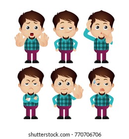 Cute Set - Set of man character