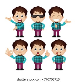 Cute Set - Set of man character