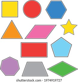 Cute set of math geometric clipart