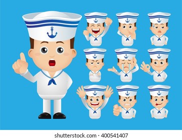 Cute Set of navy man