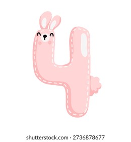 A cute set of numbers from 1 to 9 in the shape of animals, done in a playful doodle style. This flat vector illustration features delicate colors. Perfect for children's designs, birthdays, educational, and holiday projects.