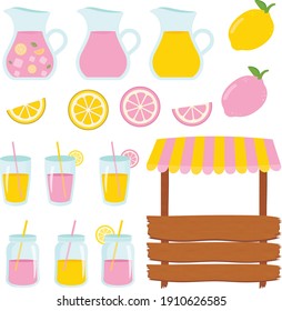 https://image.shutterstock.com/image-vector/cute-set-pink-yellow-lemonade-260nw-1910626585.jpg