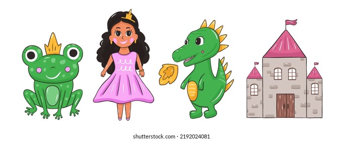 Cute set with princess and big castle