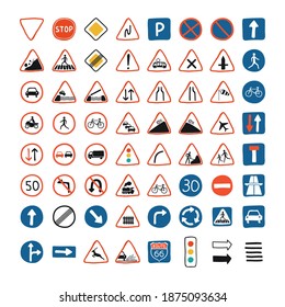 Traffic Signs Icon Set - Vectorjunky - Free Vectors, Icons, Logos and More