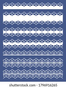 Cute set of seamless floral lace borders.