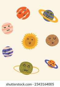 cute set of solar system