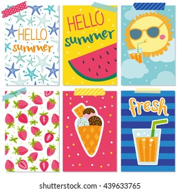 cute set with summer cards