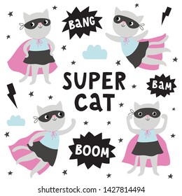 Cute set with super cat.