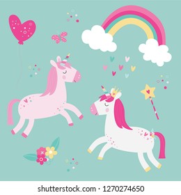 A cute set of unicorns and elements.
8 images included.