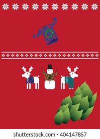 a cute set of vector images to use for any ugly sweater holiday party
