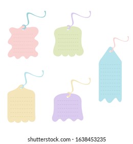 Cute set of vector tags, pastel colored!