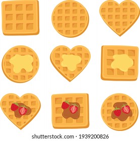 Conjunto de curvas del vector de ilustración de waffles