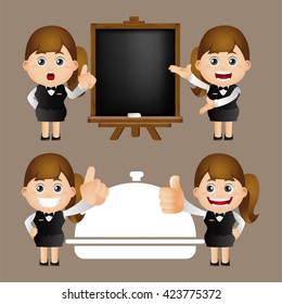 Cute Set - waiter set 