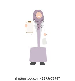 cute set of women wearing beautiful professional hijabs vector