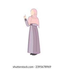 cute set of women wearing beautiful professional hijabs character