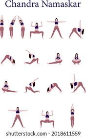 Cute set of yoga themed vector illustration. Ideal for web, blog, print, stickers, graphic design and more.