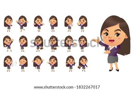 Cute Set-businessperson with different poses