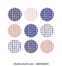 Cute sets line texture. Hand drown.