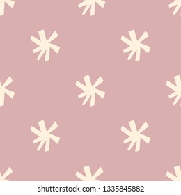 Cute shabby  seamless pink background with beige pattern . Seamless  design
for fabric, cover, banner, interior, children's clothing, print for packaging cosmetics, gift packaging