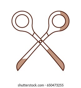 cute shadow Scissors cartoon