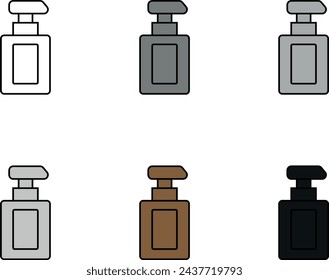 cute shampoo cleanliness items icon