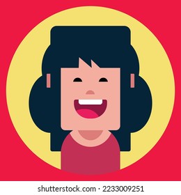 cute shape character. nft shape character design. various characters. cute cartoon girl