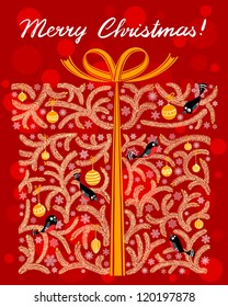 Cute shape of Christmas gift box