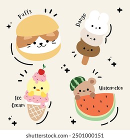 CUTE SHAPED DESSERTS WITH ANIMAL CHARACTERS