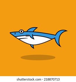 Cute shark cartoon.