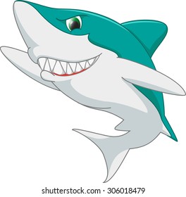 cute shark cartoon