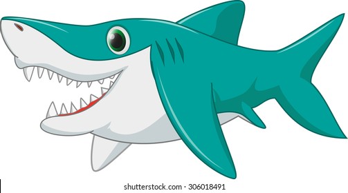 cute shark cartoon