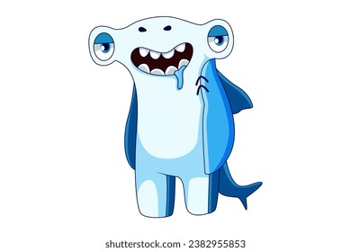 Cute Shark Cartoon Character Design