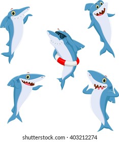 cute shark cartoon collection 